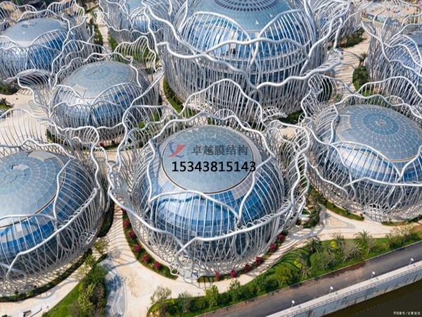 ETFE膜結(jié)構(gòu)項(xiàng)目【海南?？诤；◢u會(huì)議中心】正在施工中